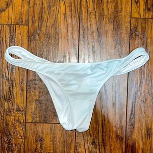 Victoria’s Secret White Brazilian Cut Bathing Suit Bottoms